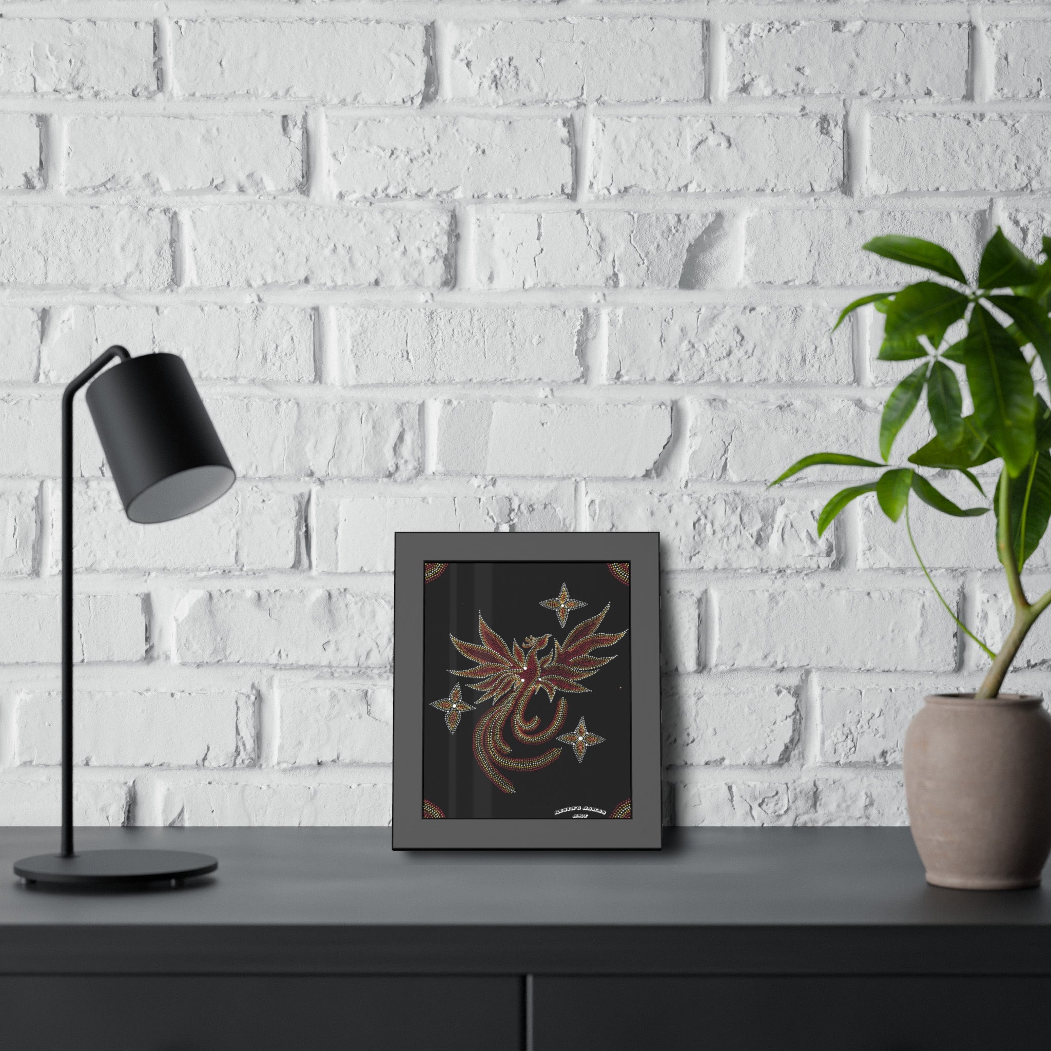 Hand Painted Acrylic Phoenix Star Print