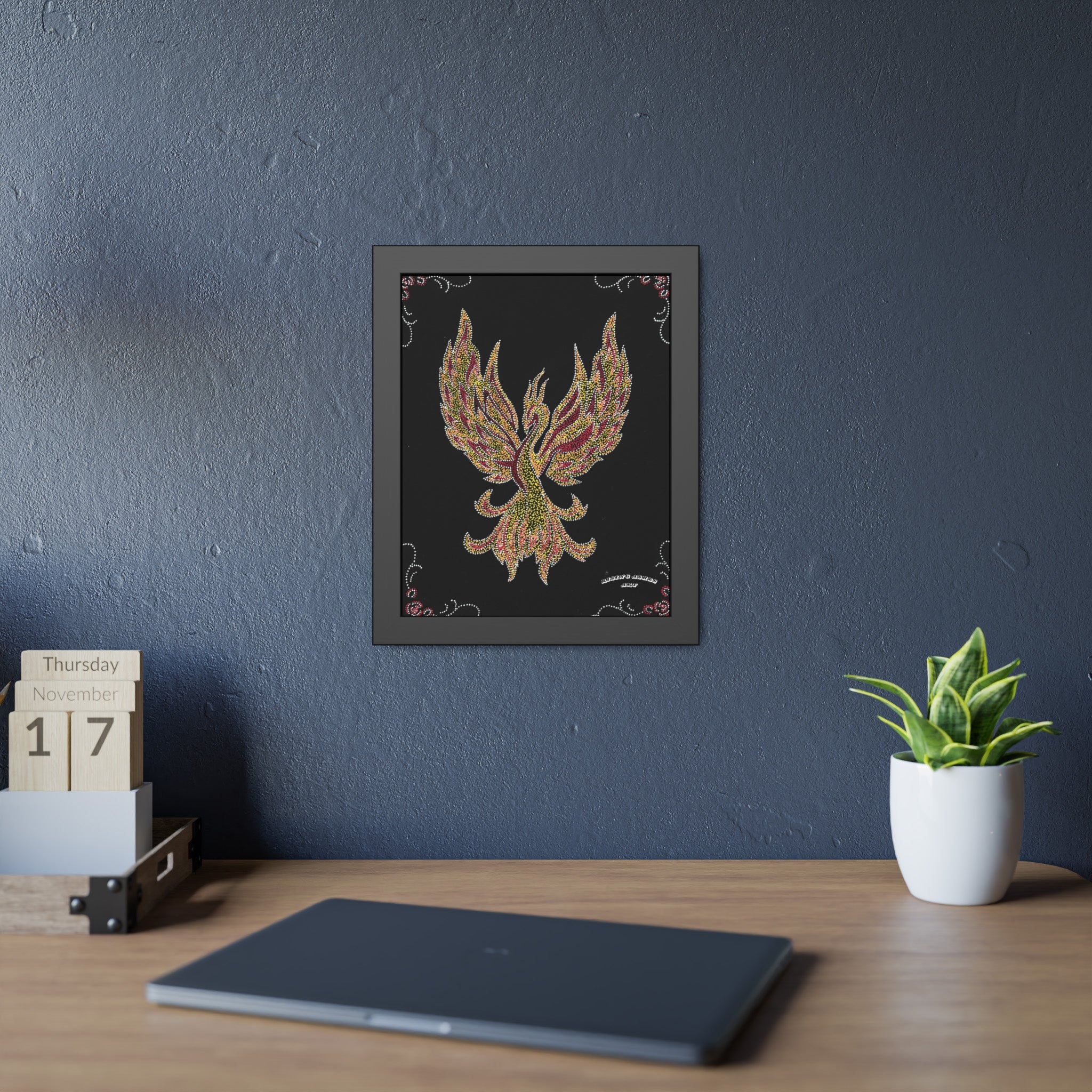 Hand Painted Acrylic Phoenix Print