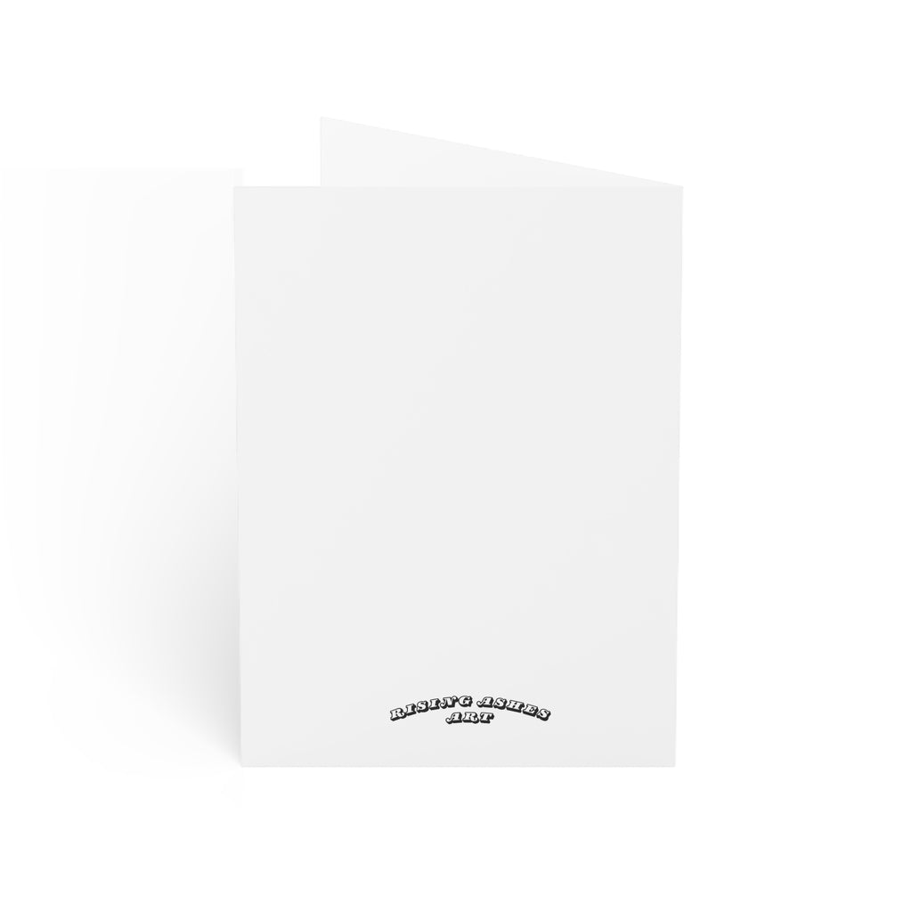 Hand Painted Acrylic Floral Feather Print Greeting Cards- (1pc, 10pc, 30pc, 50pc)