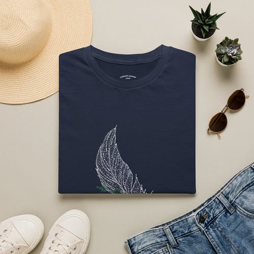 Floral Feather Acrylic Print T-Shirt
