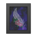 Hand Painted Acrylic Floral Feather Print