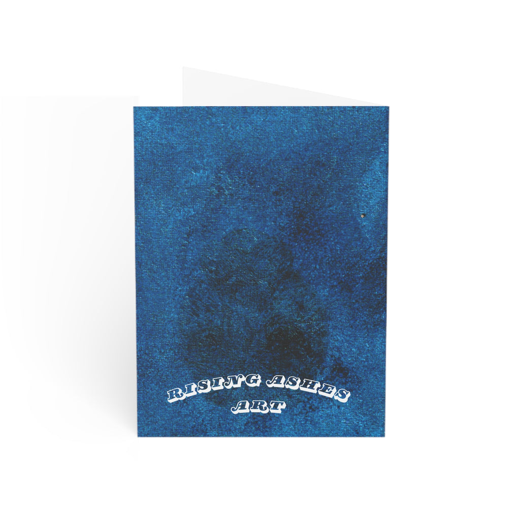 RisingAshesArt Poem Blue Greeting Cards- (1pc, 10pc, 30pc, 50pc)