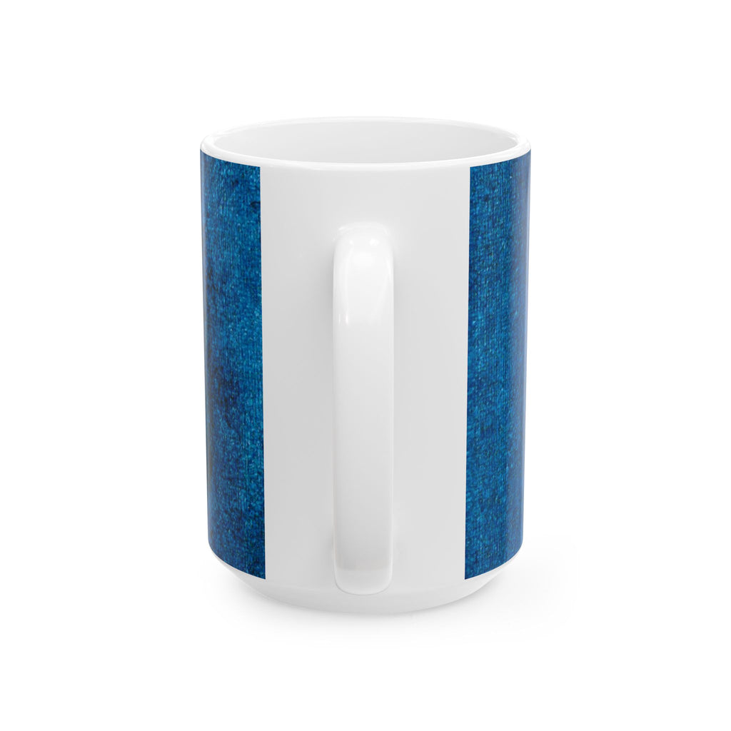 RisingAshesArt Logo Blue Mug- White(11oz & 15oz)