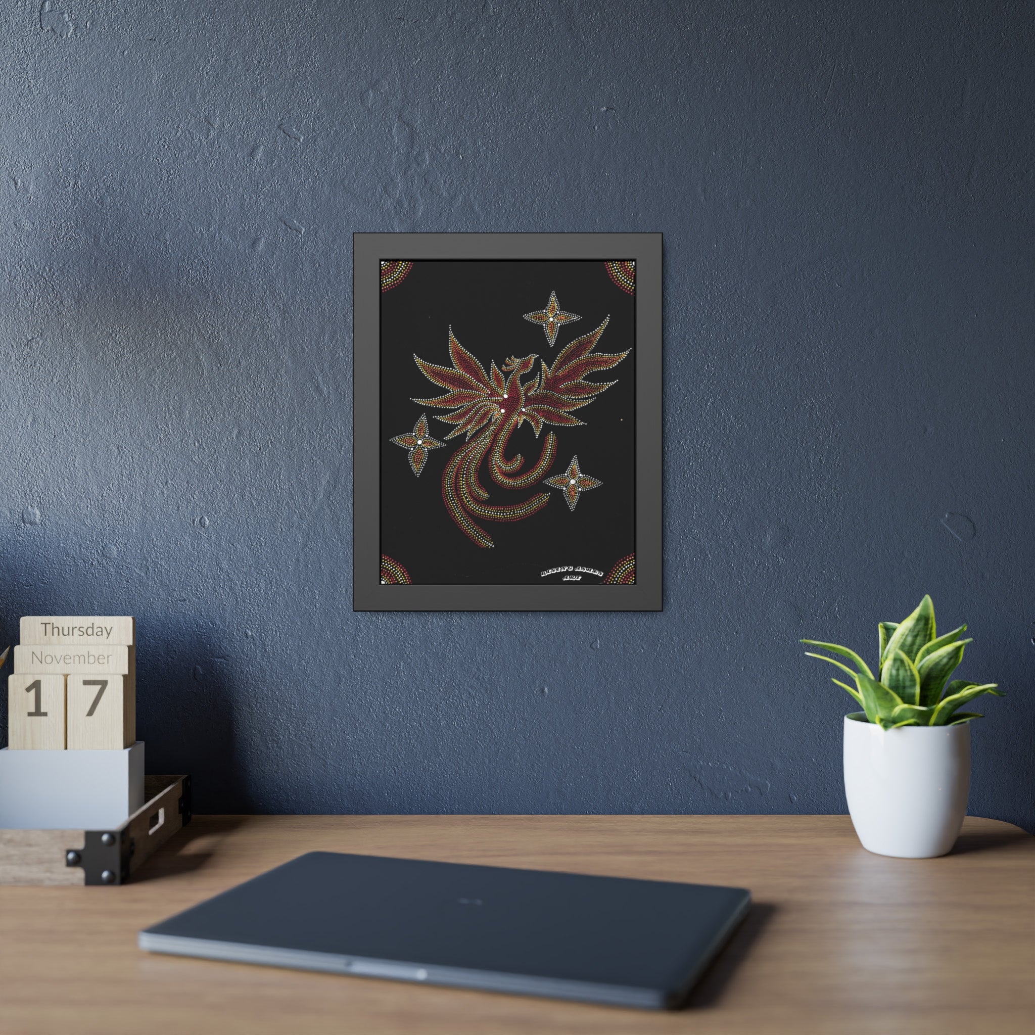Hand Painted Acrylic Phoenix Star Print