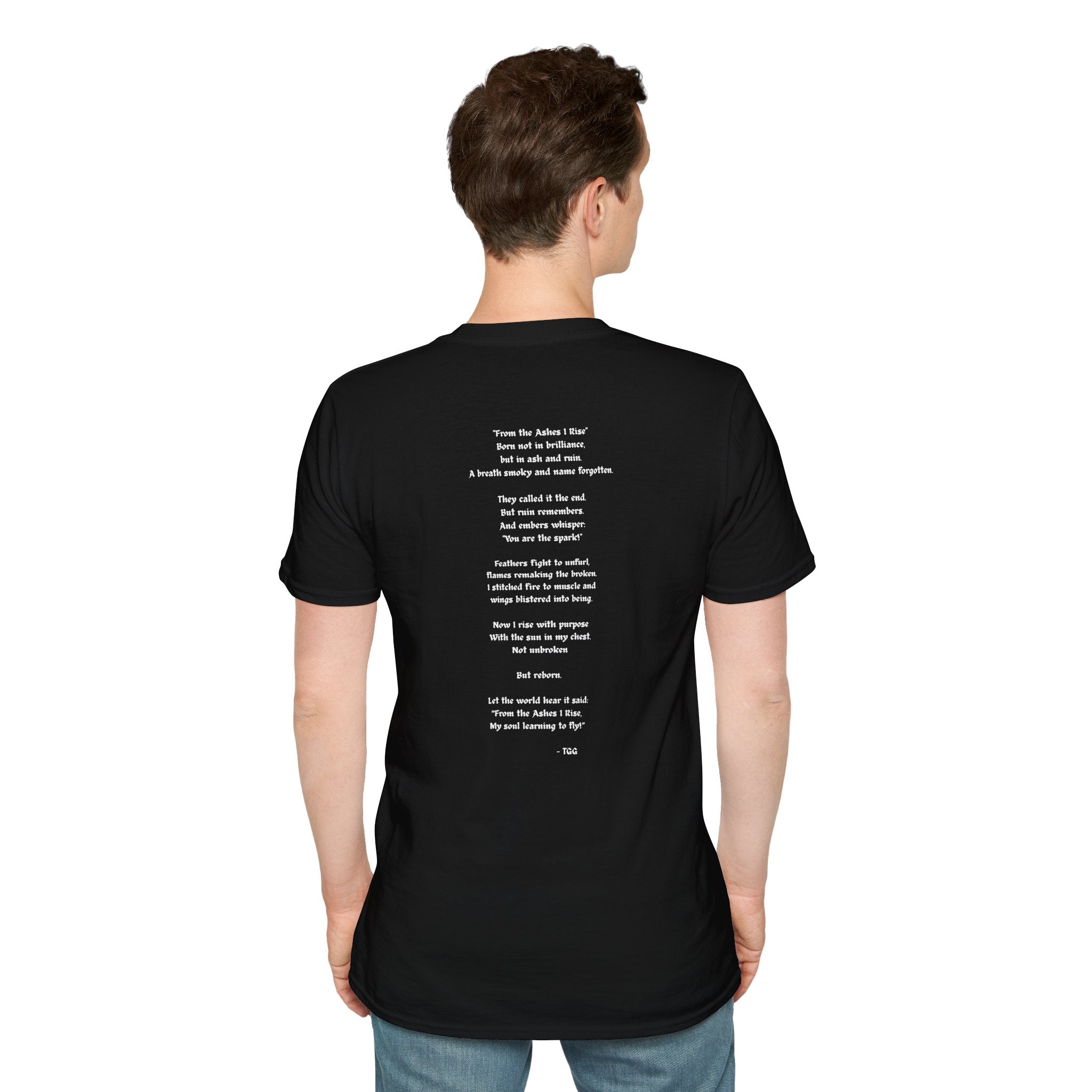 Floral Feather Acrylic Print T-Shirt