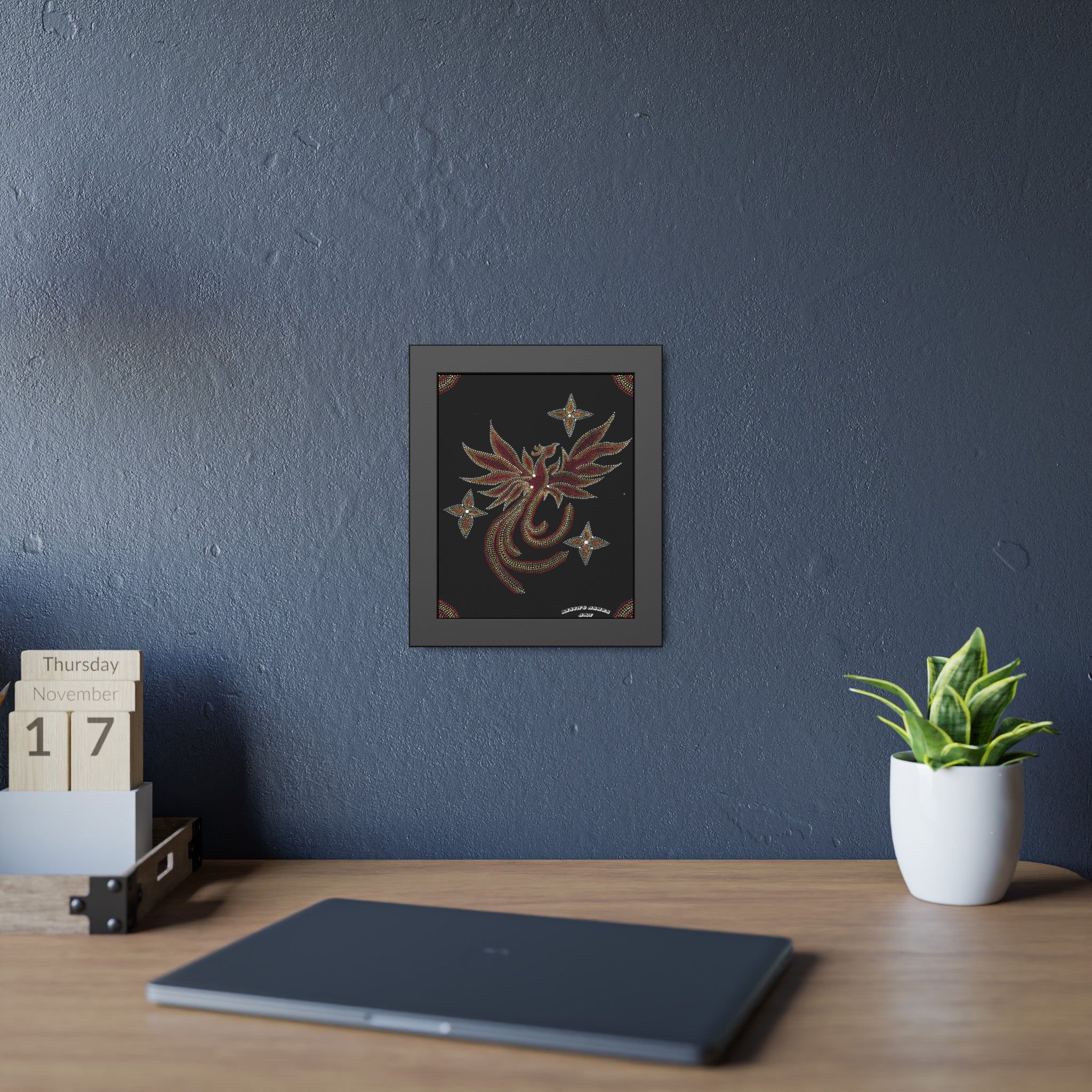 Hand Painted Acrylic Phoenix Star Print