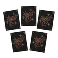 Hand Painted Acrylic Phoenix Star Print Greeting Cards – (5-Pack)