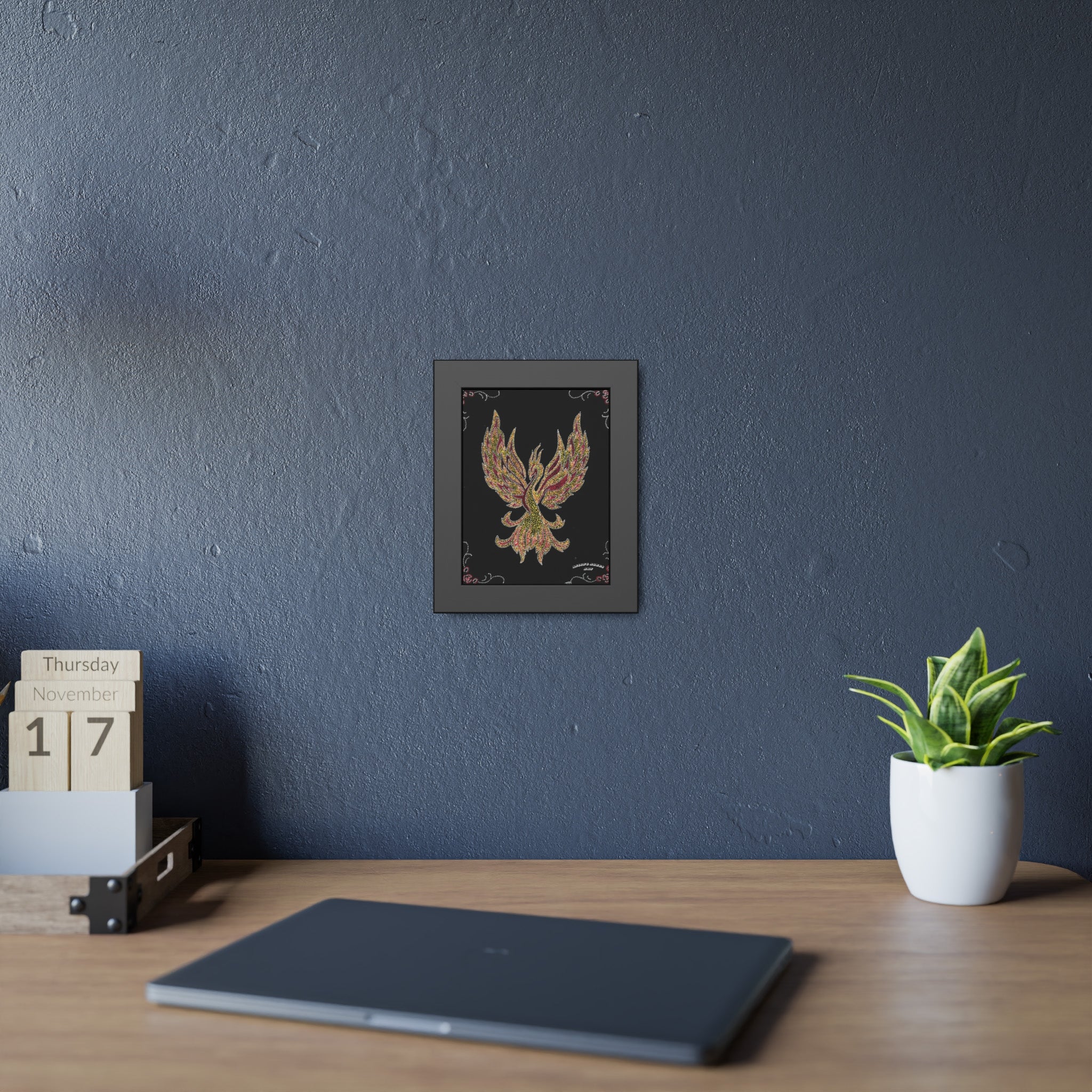 Hand Painted Acrylic Phoenix Print