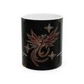 Hand Painted Acrylic Phoenix Star Print Mug- White(11oz & 15oz)