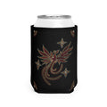 Hand Painted Acrylic Phoenix Star Print Can Cooler Sleeve
