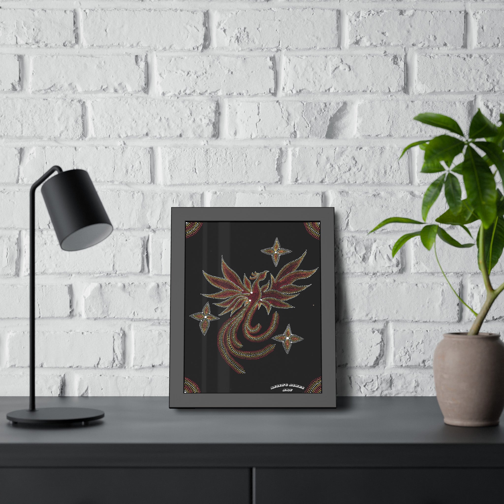 Hand Painted Acrylic Phoenix Star Print