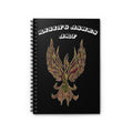 Hand Painted Acrylic Phoenix Print Spiral Notebook
